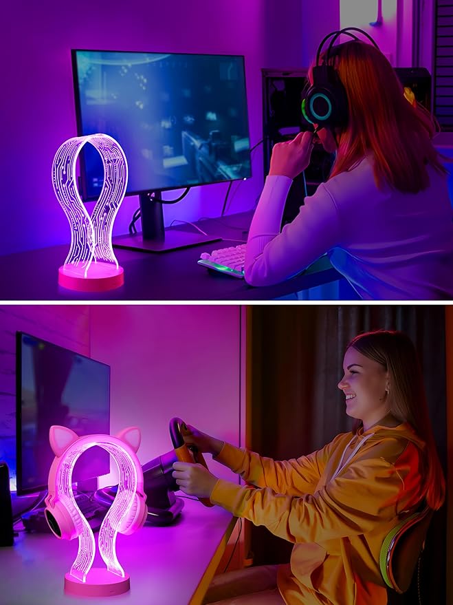 YuanDian Pink Headphone Stand, - Image 5