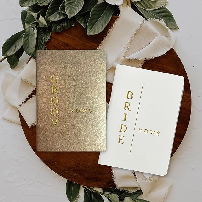 Vow Books His and Hers Wedding Vow Books Bride and Groom - Image 4