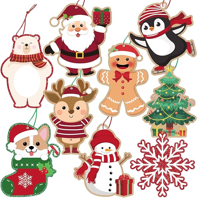 Glitter Printed Xmas Gift Labels by COCHIE