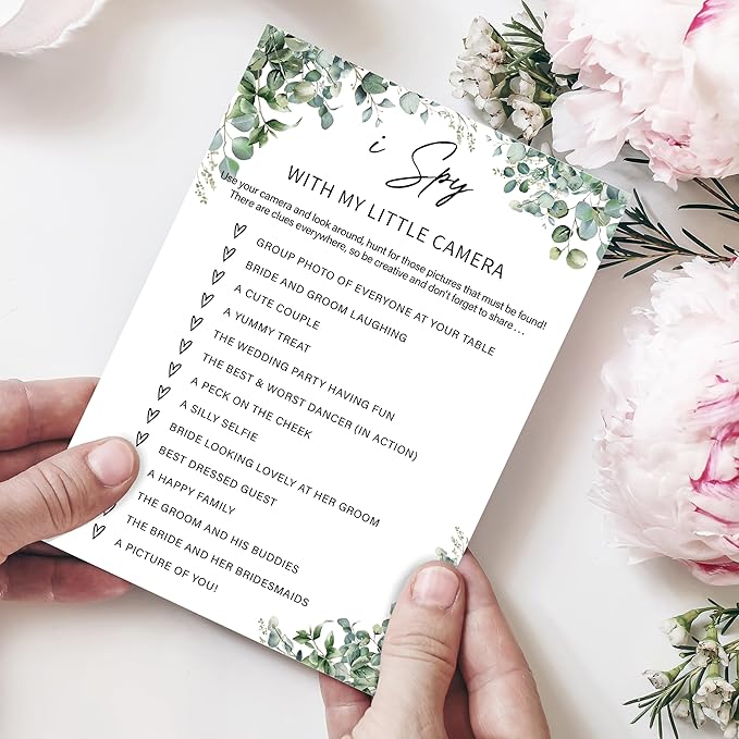 Eucalyptus Bridal Shower Game Cards - Image 3