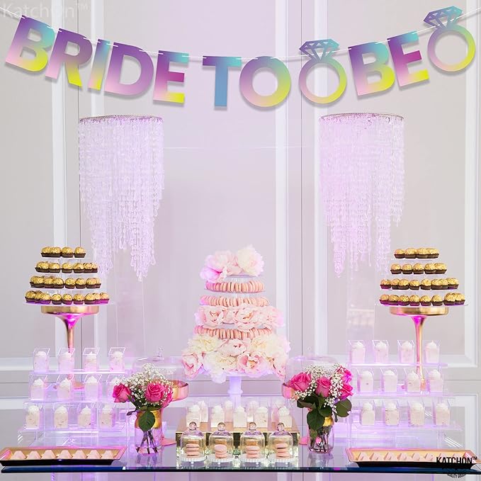 KatchOn, Iridescent Bride To Be Banner Purple - Image 6