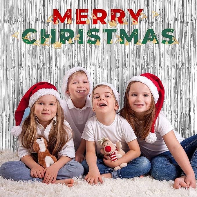 Foil Fringe Curtain Christmas Party Decorations - Image 4