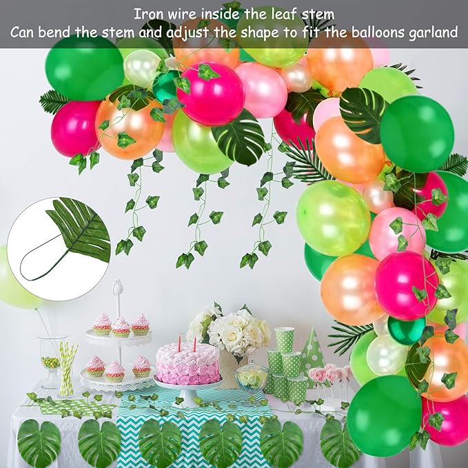 FEPITO 124Pcs Tropical Balloons Garland Kit - Image 6