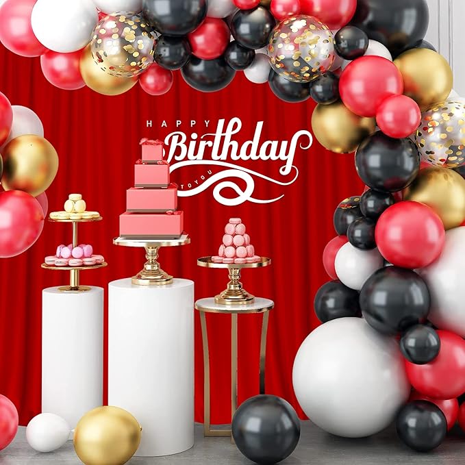 10ft x 7ft Red Backdrop Curtains - Image 2