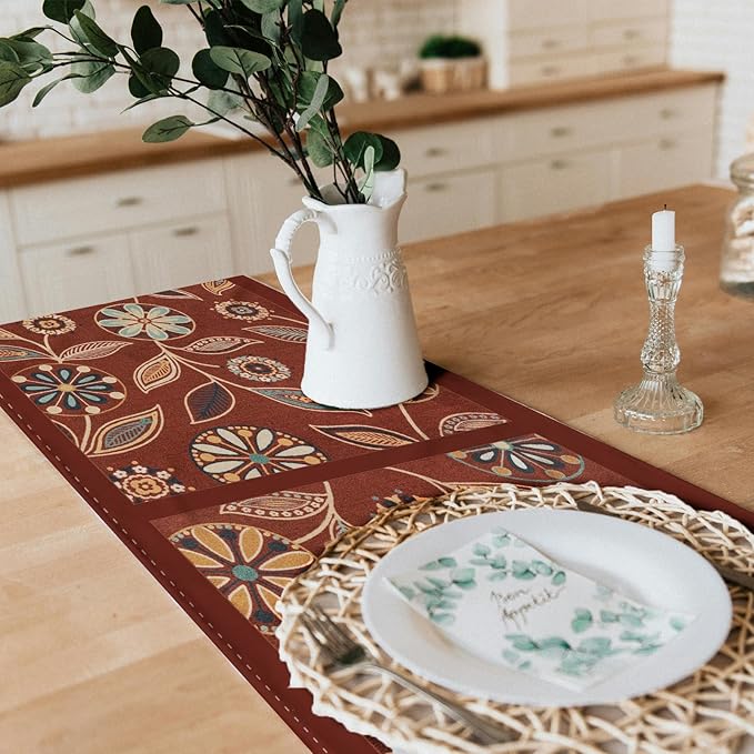Snycler Table Runner Boho Table Runners Vintage Elegant Farmhouse Table Center - Image 3