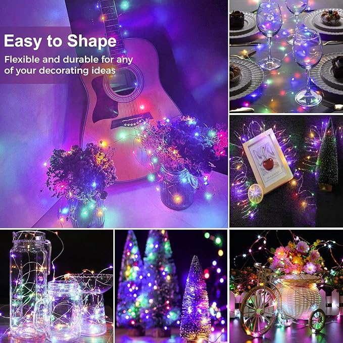 kolpop 6 Pack LED Fairy Lights Battery Operated, Mini Twinkle String Lights - Image 2