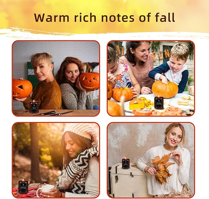 Fall Candles Set, 4 Pack Candles - Image 6