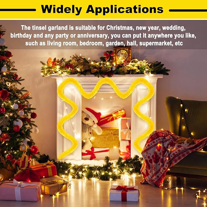 25 Feet Metallic Twist Tinsel Garland Backdrop - Image 4
