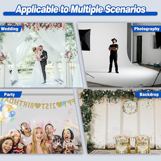 Pipe and Drape Backdrop Stand 8ftx10ft Adjustable Background Support System - Image 6
