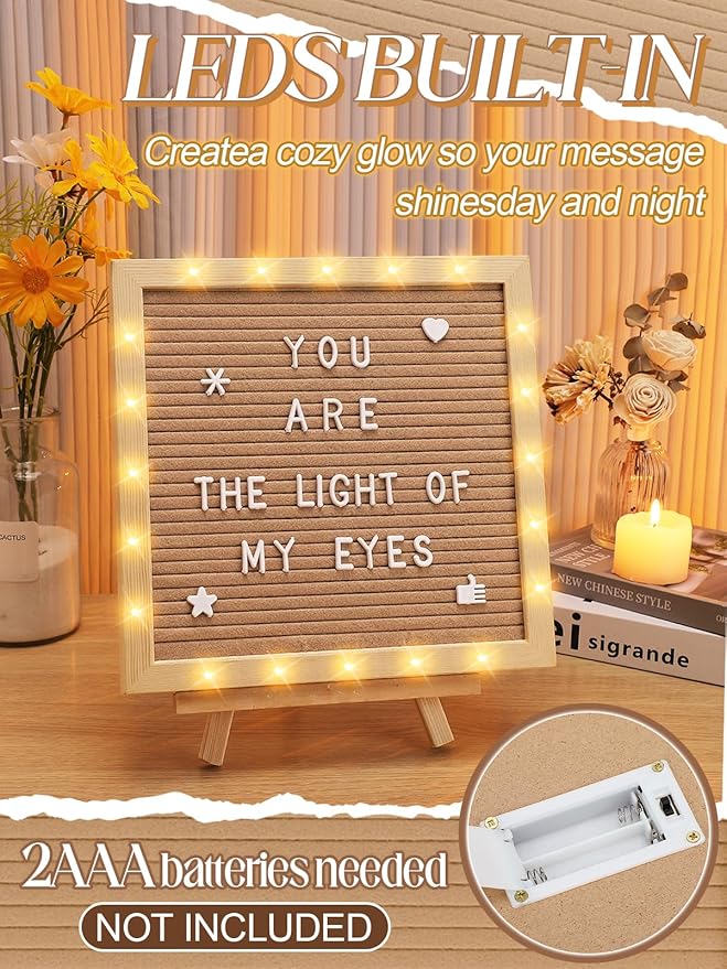 Light up Changeable Felt Letter Board Sign - Image 3