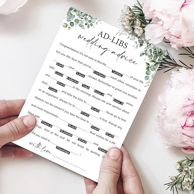 Eucalyptus Bridal Shower Game Cards - Image 3