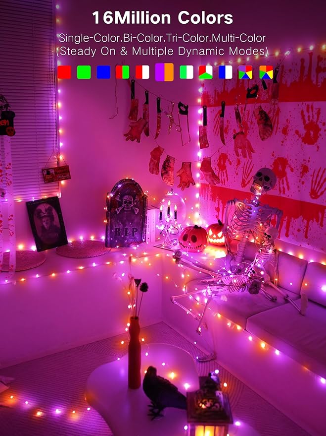 BrizLabs Smart Fairy String Lights, 66ft 200 LED WiFi RGB Christmas Fairy - Image 2