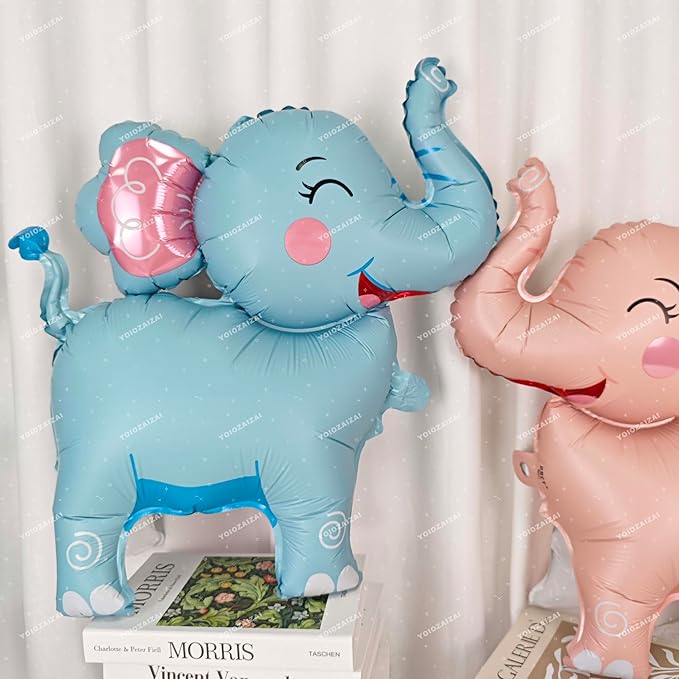2PCS Matte self-standing elephant animal balloon 3D Jungle Large Elephant Foil - Image 6