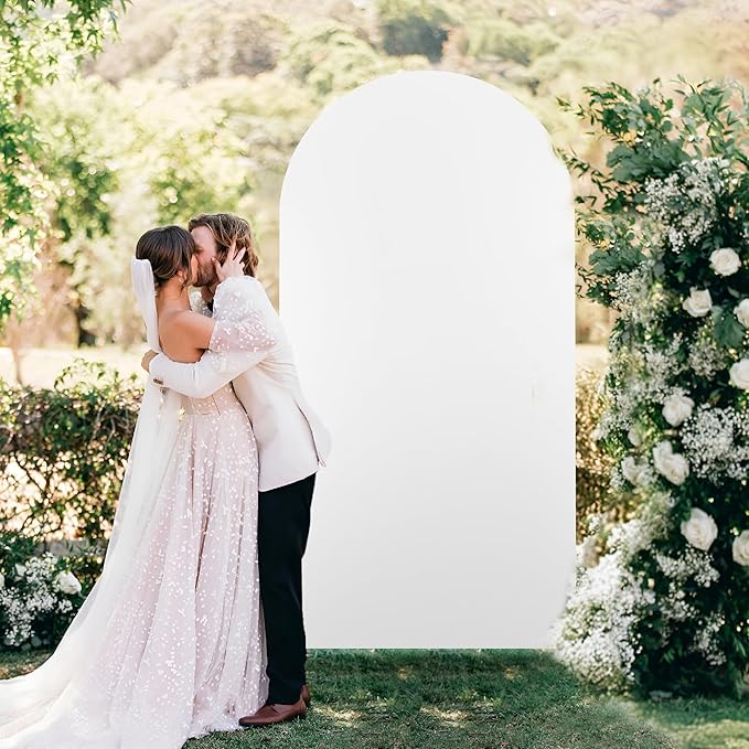 Arch Backdrop Stand Cover 8Ft White Thick Spandex Fabric Arch Backdrop Cover - Image 2
