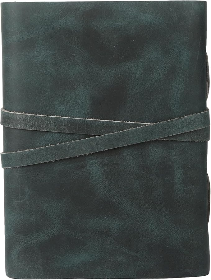 Leather Journal with Lined and Unlined Deckle Edge Paper 8x6 inch and Vintage - Image 5