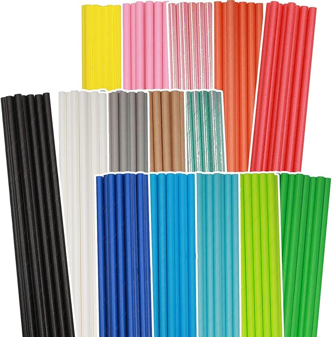 Rainbow Paper Straws by Qiqee