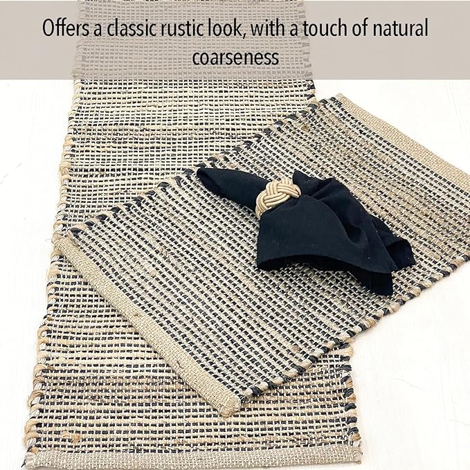 Chardin home Natural Jute Table Runner 13x36 Inch – Vintage Boho Rustic Table - Image 5
