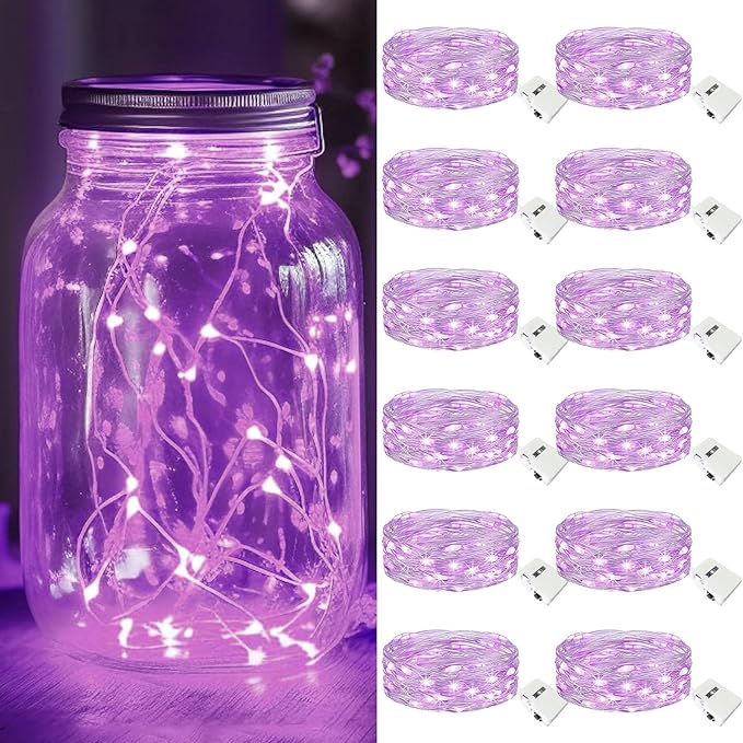 kolpop 12 Pack LED Fairy Lights Battery Operated, Mini Twinkle String Lights by kolpop