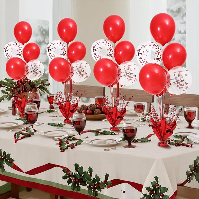 4 Set Red Balloon Stand Centerpieces - Image 5