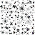 80+ PCS Halloween Spider Web Temporary Tattoos Halloween Makeup Kit by XIYOKA