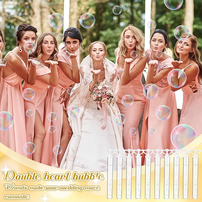 150 Pcs Bubble Wands Bulk for Wedding Party Mini Heart Wand - Image 6