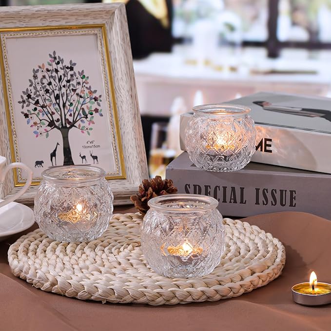 DARJEN 12Pcs Clear Votive Candle Holders - Image 7
