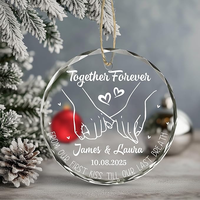 Personalized The Year We Became Mr & Mrs Christmas Ornament - Image 4