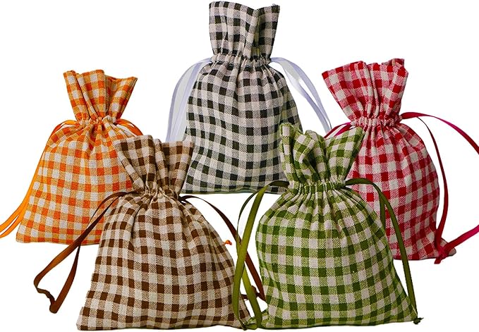 Meseey 5 Pcs Large Fall Burlap Bags by MeseeyRibbonBow