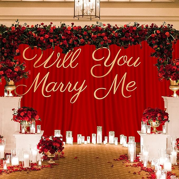 10ft x 7ft Red Backdrop Curtains - Image 9