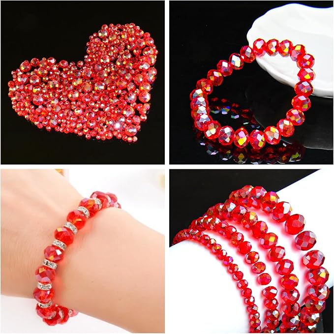 460Pcs 8mm Crystal Glass Beads for Jewelry Making Beads for Bracelets Necklace - Image 5