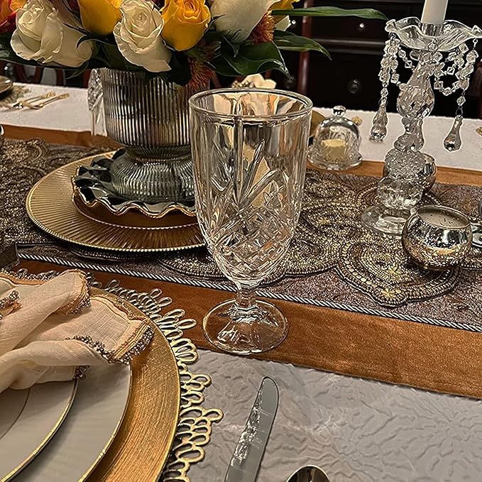 Luxurious Velvet Table Runner, 10ft Wedding Reception Decorations, 20x120inch - Image 3