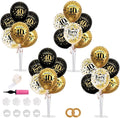 TONIFUL 4 Set Black Gold Balloon Stand Kit by TONIFUL