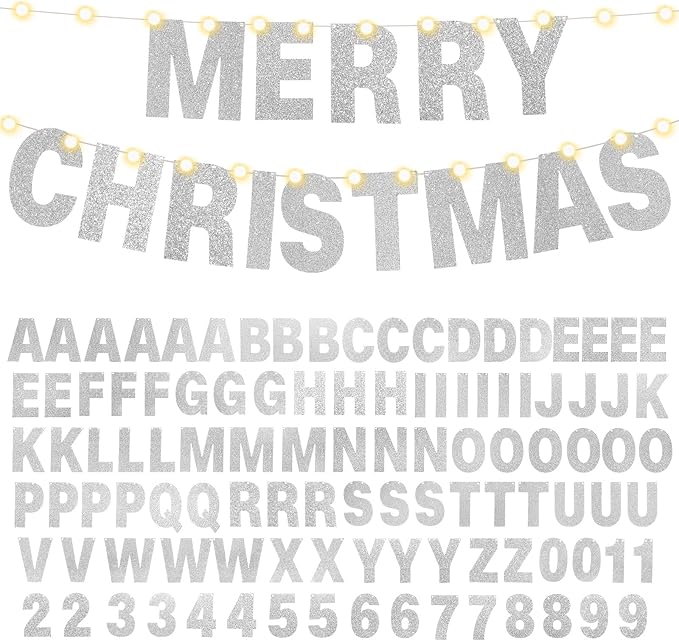 TaoBary 112 Pcs DIY Letter Custom Banner Glitter Customizable Banner Kit - Image 8