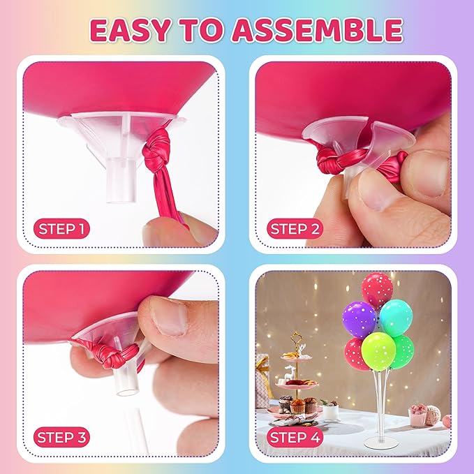 JOYYPOP 8 Sets 28 Inch Balloon Stand Kit, Balloon Holder Stickers Table - Image 4