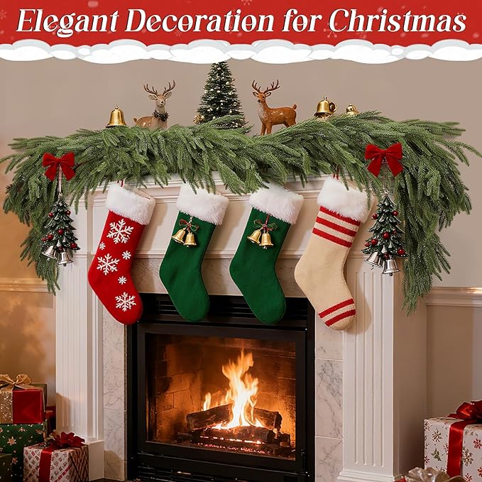 6ft Christmas Norfolk Pine Garland - Image 6