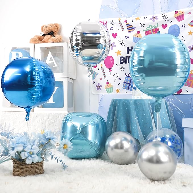 Giant 4D Foil Balloons, 22 Inch Big Round Foil Balloon - Image 2
