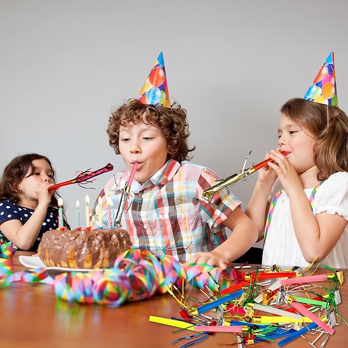 Party Blowers, Party Blowouts, Party Noise Makers Horns, Fringed Birthday - Image 7