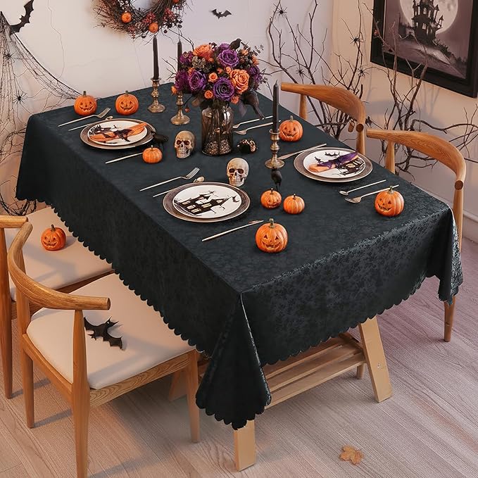 Smiry Rectangle Table Cloth, Waterproof Heavy Duty Vinyl Tablecloths, Wipeable - Image 2