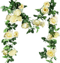FiveSeasonStuff 29 Ft 4 Pack Rose Silk Flower Garland Artificial Flowers by FiveSeasonStuff
