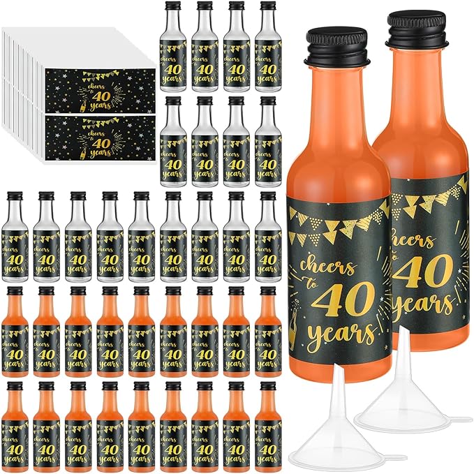 Vesici 50 Pack Mini Liquor Bottles 1.7oz Shot Mini Wine and Champagne Bottle by Vesici