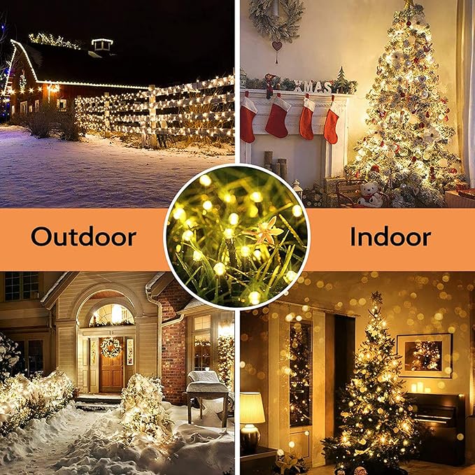 Toodour Solar Christmas Lights, 72ft 200 LED 8 Modes Outdoor Christmas String - Image 4