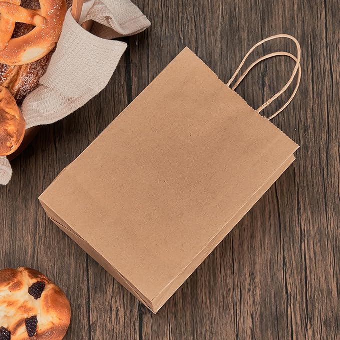 50 Pack Small Brown Paper Gift Bags - Image 8