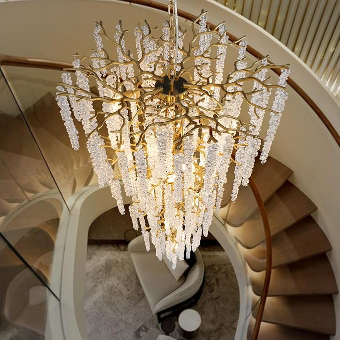 YUYI Upgraded 118'' Long Crystal Chandelier - Image 8