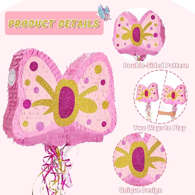 WERNNSAI Pink Bow Piñata - Image 4