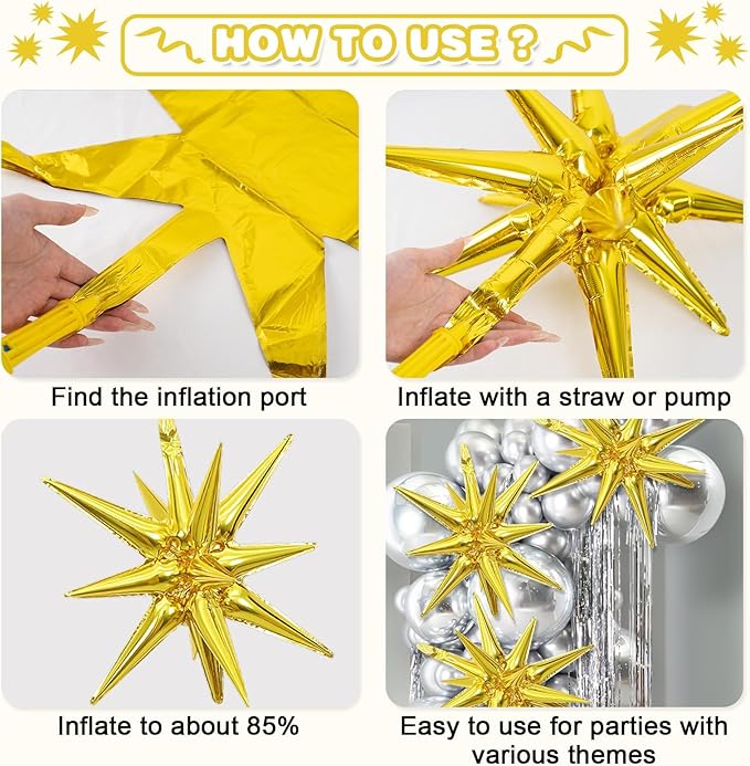 Gold Star Balloons - Image 8