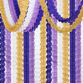 Purple-Gold Party Decorations Garland Streamers by OURUOLA