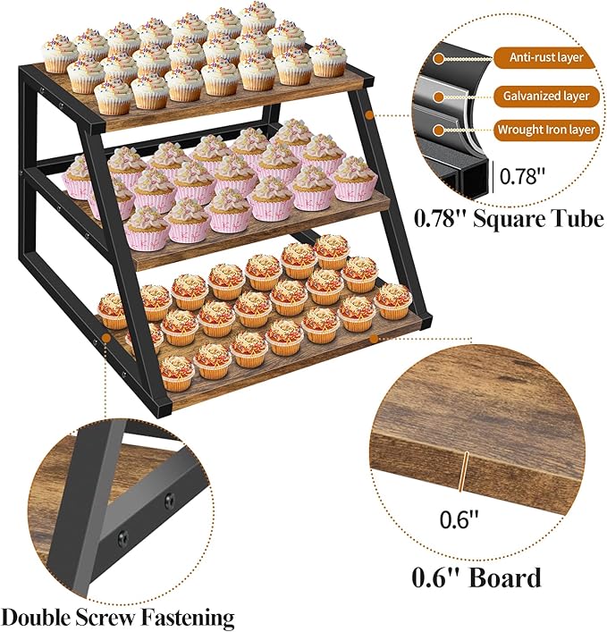 Cupcake Stand, 3 Tier Large Cupcake Stand - Image 4