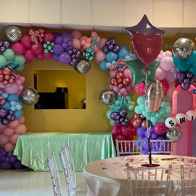 Metallic Chrome Purple Pearl Pink Maca Teal Blue Latex Balloons - Image 3
