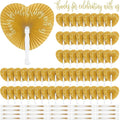 120 Pieces Paper Hand Held Fan Bulk Paper Folding Fans by Pinkunn