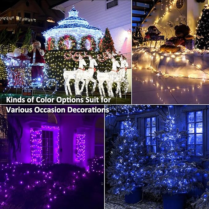 BrizLabs RGBW Christmas Lights, 98.5FT 300 LED Color Changing Halloween String - Image 7